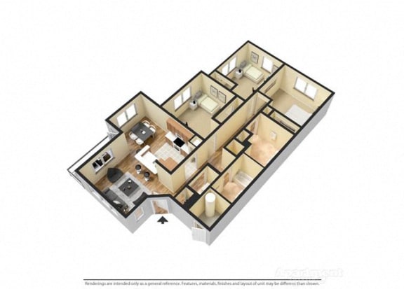 Three Bedroom Floor Plan