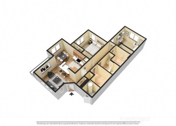 Two Bedroom Floor Plan