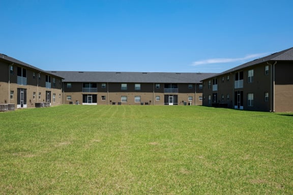 courtyard between buildings