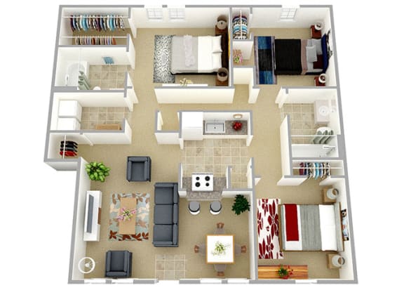 3 Bed 2 Bath Floor Plan 1200 Sqft
