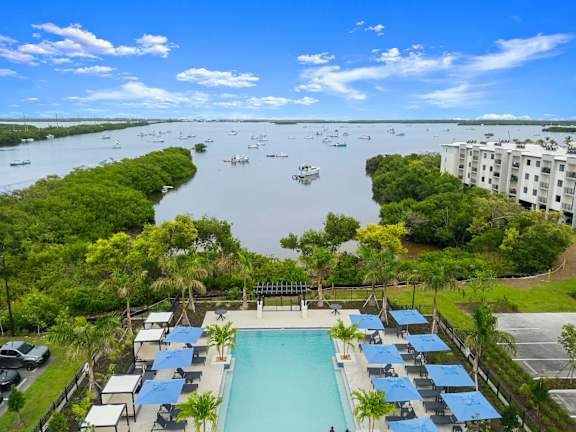 a view of the pool at the resort at longboat key largo