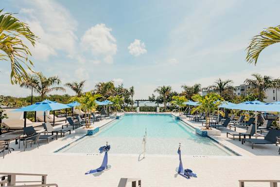 the swimming pool