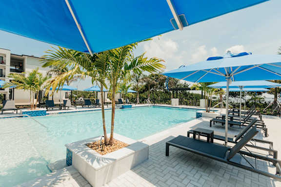 the swimming pool