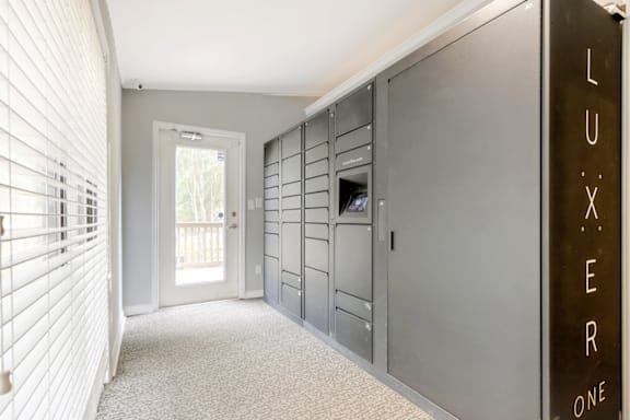 Luxor Package Locker at The Parke at Trinity Apartment Homes, Raleigh, NC