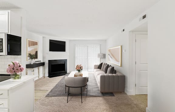 Large Living Room at The Parke at Trinity Apartment Homes, Raleigh, North Carolina