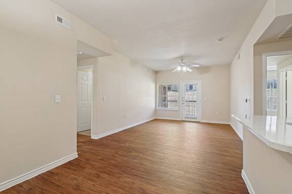 living room with hardwood-style flooring