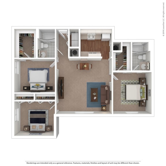 3 Bedroom 2 Bathroom Floor Plan