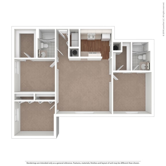 3 Bedroom 2 Bathroom Floor Plan