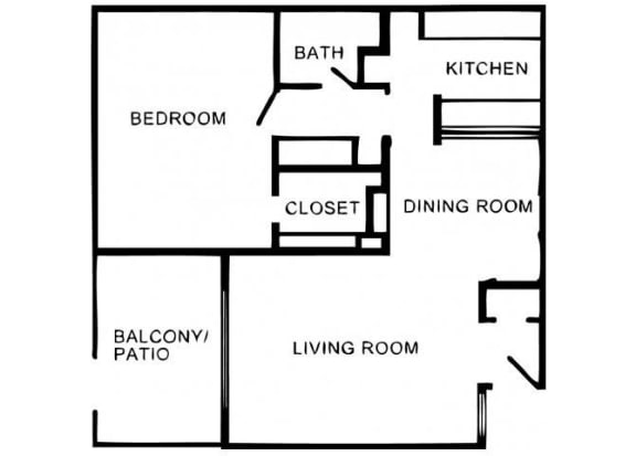 One Bedroom One Bathroom Floor Plan 759 Square Feet