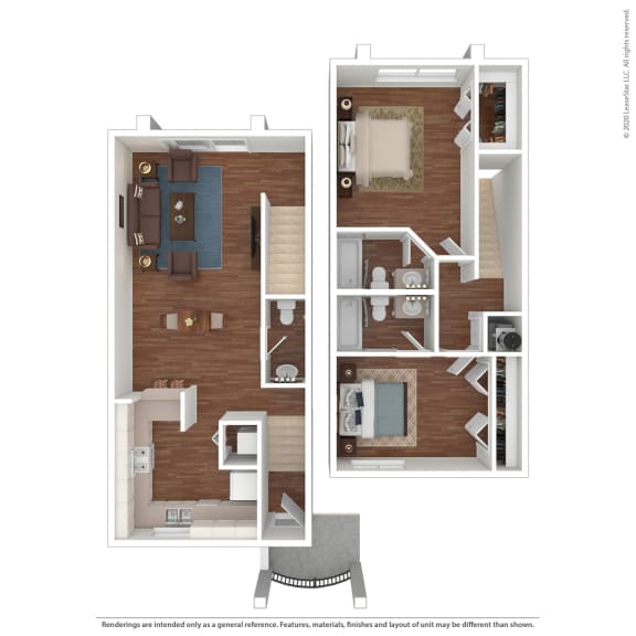 Friuta 2 Bedroom 2 Bathroom Floor Plan