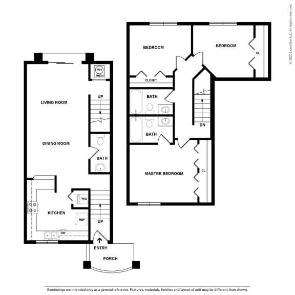 Pescara 3 Bedroom 2 Bathroom Floor Plan