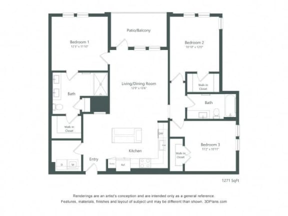 a floor plan of a house with an open
