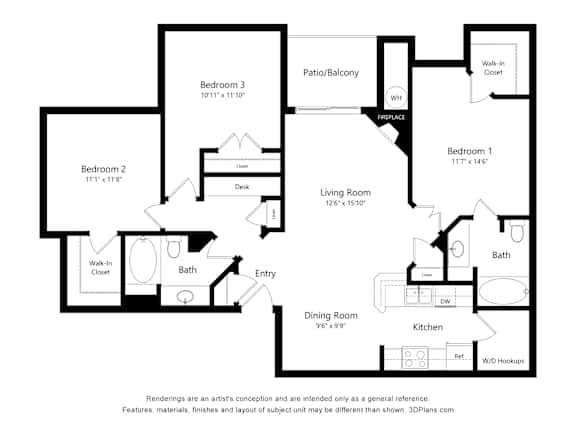 A black and white image of a floor plan for a house.