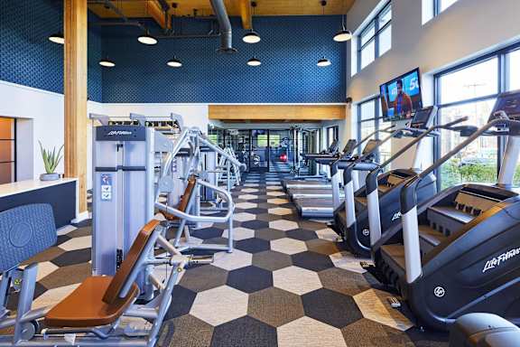 24-Hour Fitness Center at Postmark Apartments, Shoreline, WA