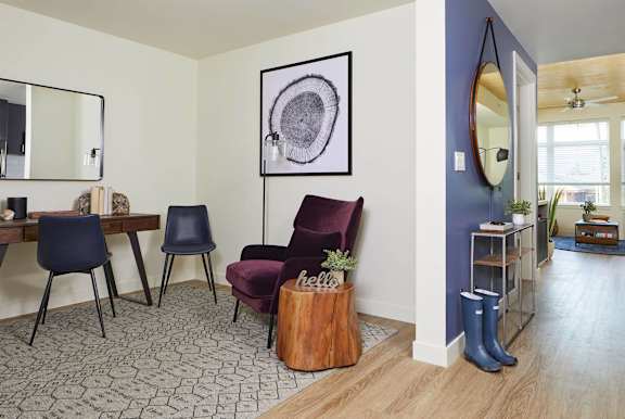 Wood-Style Plank Flooring at Postmark Apartments, Washington, 98155