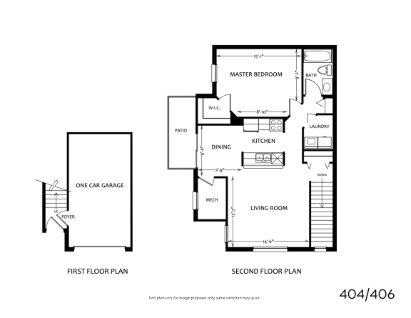 a floor plan for a bedroom house  at Mainstreet Village, Novi, MI