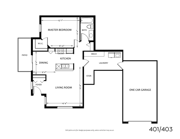 a floor plan for a bedroom house  at Mainstreet Village, Novi