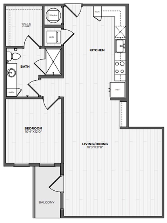 A black and white image of a floor plan for a home.