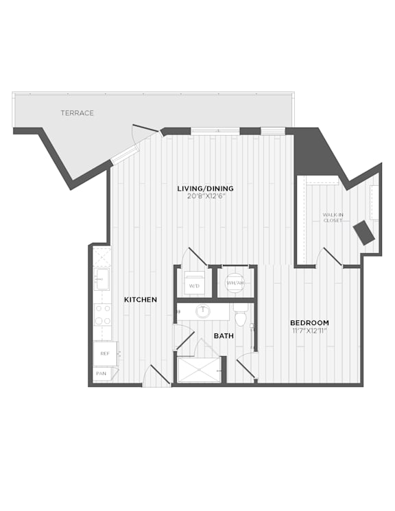 A black and white image of a floor plan for a house.