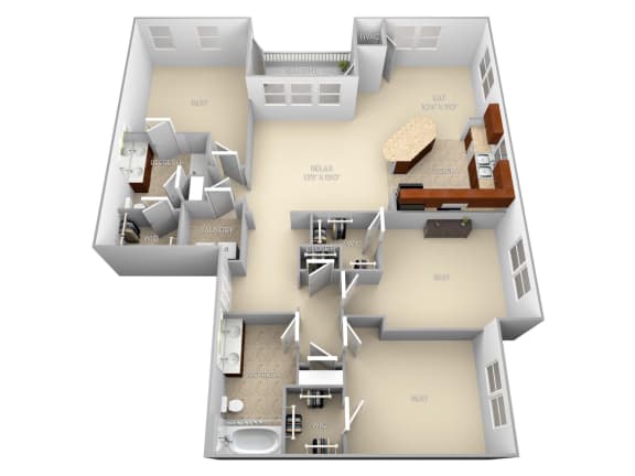 3-bedroom-2-bath-unfurnished at The Villagio Apartments, North Carolina, 28303