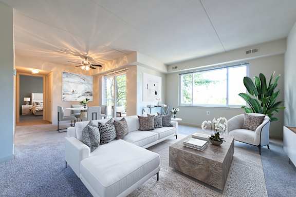Modern Living room at Tuscarora Creek, Leesburg, VA