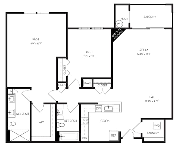 La_Marchand_II Floorplan1 at The Marque, Gainesville