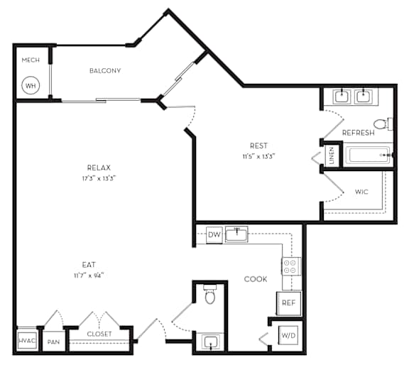 Canterbury Floorplan1 at The Marque, Gainesville, VA, 20155