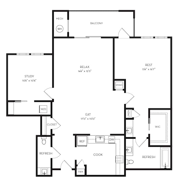Eckland Floorplan1 at The Marque, Gainesville, VA