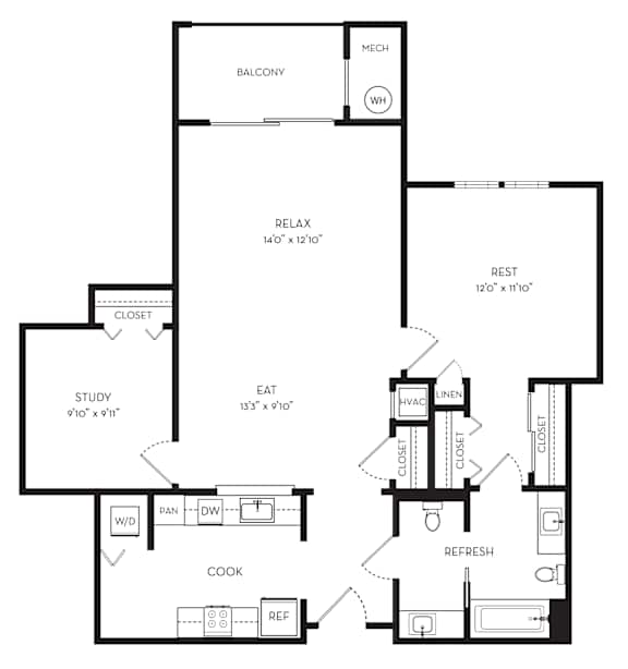 Ellington Floorplan1 at The Marque, Virginia