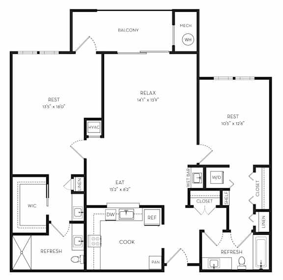 Marseille_I Floorplan1 at The Marque, Virginia