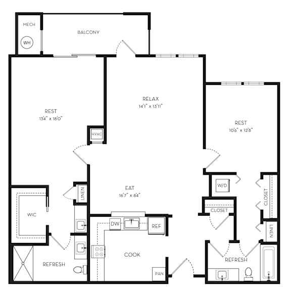 Marseille_III Floorplan1 at The Marque, Gainesville, VA, 20155