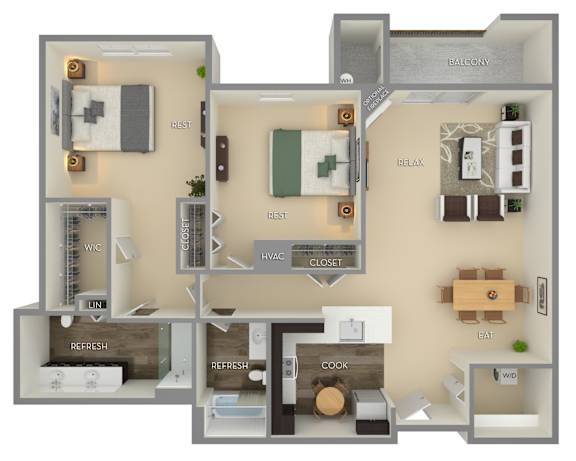 The La_Marchand floorplan at The Marque, Virginia, 20155