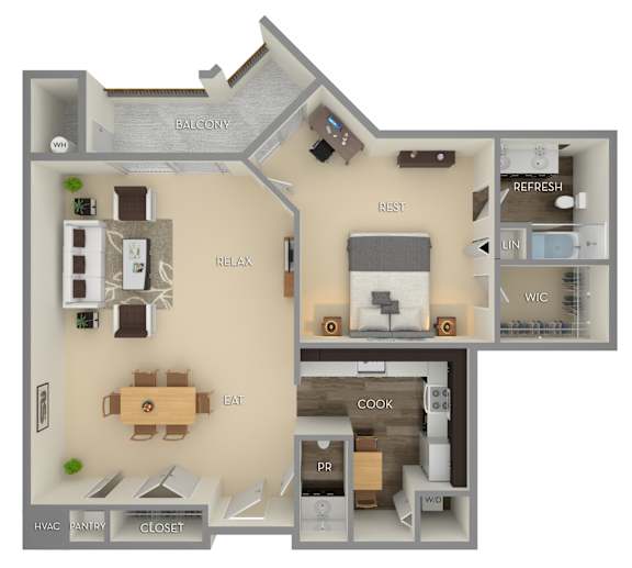 The Canterbury floorplan at The Marque, Gainesville