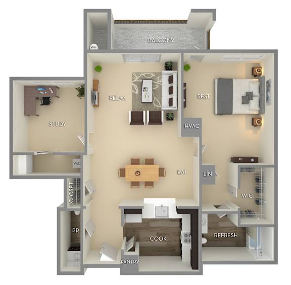 Floor Plan  The Eckland  floorplan at The Marque, Gainesville, 20155