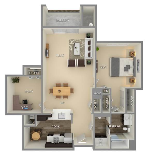 The Ellington floorplan at The Marque, Gainesville