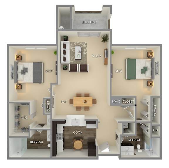 Floor Plan  The Marseille_II floorplan at The Marque, Virginia, 20155