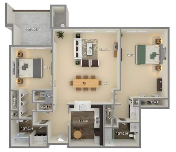 The Monique_II floorplan at The Marque, Gainesville, VA, 20155
