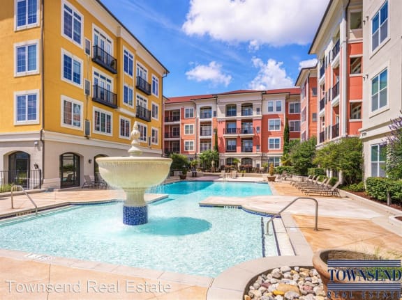 Sparkling Swimming Pool at The Villagio Apartments, Fayetteville, NC