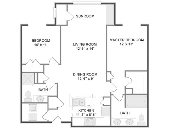 2D floorplan of B6