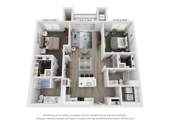 2 Bedroom B5 floorplan