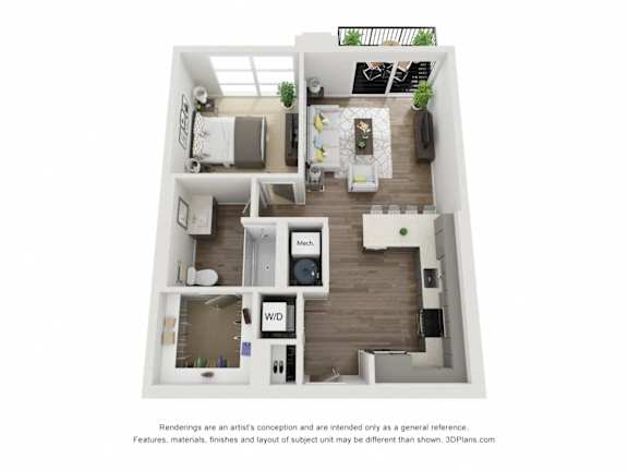 1 Bedroom A5 floorplan