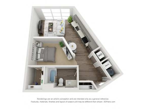 Studio 3 floorplan