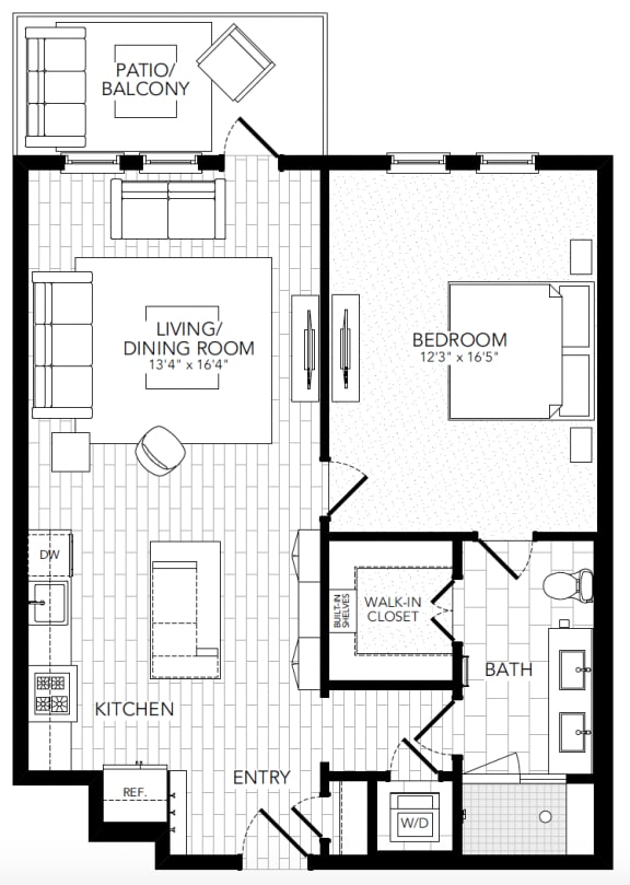 A16 Floor Plan at AVE Paradise Valley, Arizona