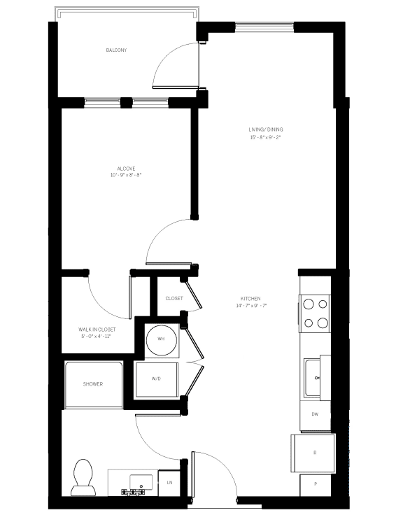 A4-562-575 SF Floor Plan at AVE Phoenix Terra, Phoenix