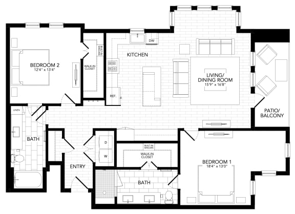 B18 Floor Plan at AVE Paradise Valley, Phoenix