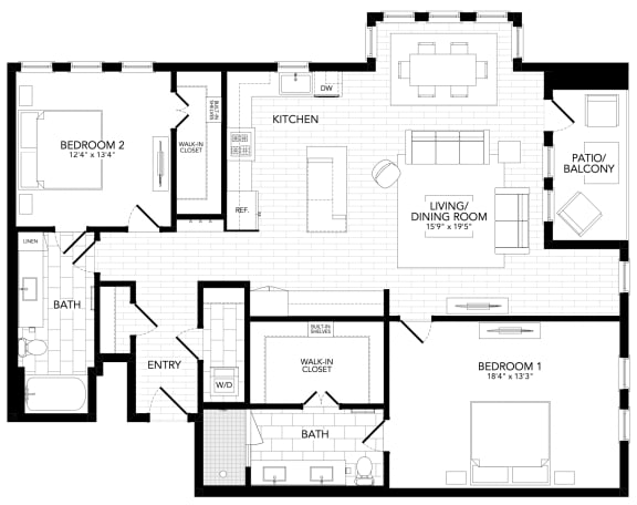 B22 Floor Plan at AVE Paradise Valley, Arizona, 85032