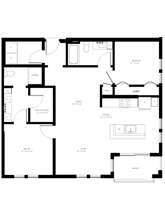 Floor Plan  B6-1115-1120 SF Floor Plan at AVE Phoenix Terra, Arizona