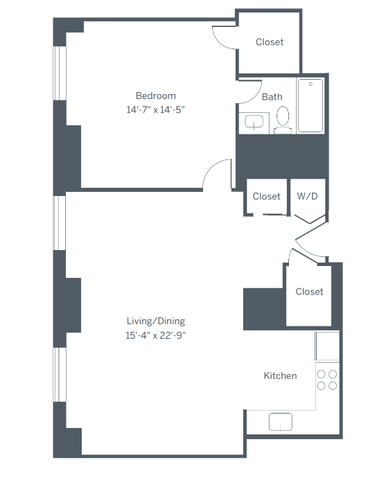 A10 Floor Plan at The Franklin Residences, Pennsylvania, 19107
