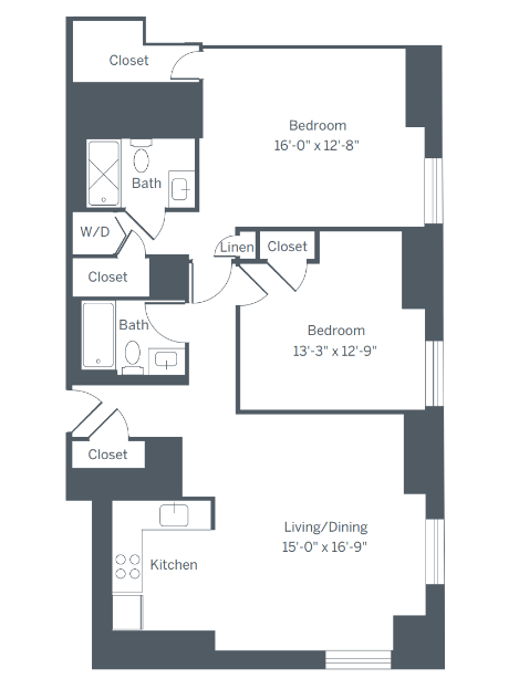 B1 Floor Plan at The Franklin Residences, Pennsylvania, 19107