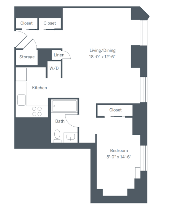 E2 Floor Plan at The Franklin Residences, Pennsylvania, 19107